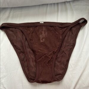 Brown Sheer Bikini Panties